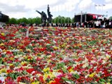 Цветы у памятника Освободителям 9 мая 2009 г.