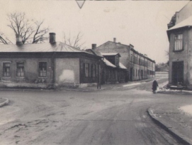 Начало улицы Аптиекас у улицы Твайка в 60-е годы 20 века