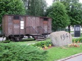 Deportācijas vagons Torņakalna stacijā<br>Avots: riga.in
