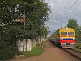 Elektrovilciens ER2T-7114 piebrauc Depo dzelzceļa pieturas punktā, 05.08.2020.<br>Foto: Dāvis Kļaviņš